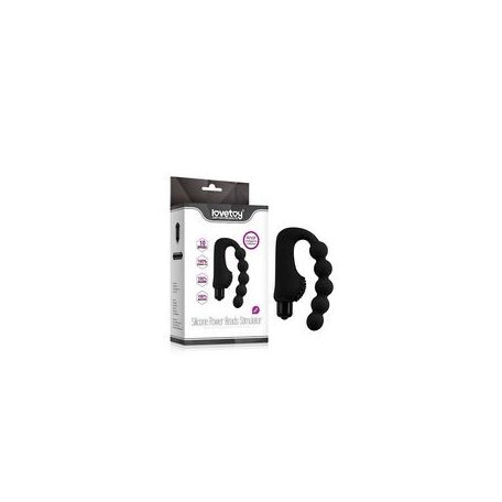 Lovetoy - Silicona Power Beads Stimulator - Gyöngyös Análizgató - Fekete