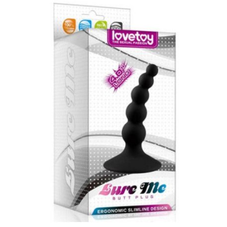 Lovetoy Lure me butt plug 4" fekete anál plug