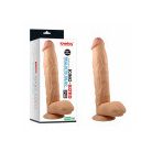 Lovetoy 11" Legendary King-Sized Realistic Dildo - letapasztható, herés, vízálló, élethű dildó -( 28 cm )(testszínű)