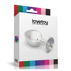   Lovetoy - Matal Anal Plug - Fém Análékszer  áttetsző kővel