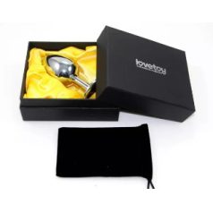  Lovetoy Rosebud Classic Silver análékszer  fekete köves, díszdobozban