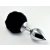 Pompon Metal Plug Small Black anál ékszer ponponnal a  végén