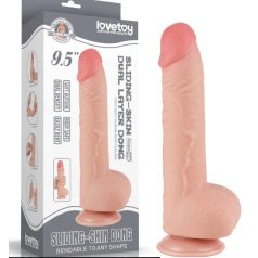 Lovetoy 9.5'' Sliding Skin Dual Layer Dong Flesh