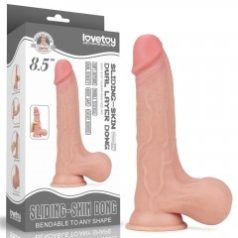 Lovetoy dildó sliding dual layer (8,5") natural