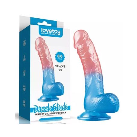 Lovetoy 8" kétszínű letapasztható dildó