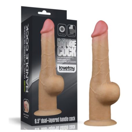 Lovetoy dildó, Kétrétegű 24 cm-es szilikon fogantyú