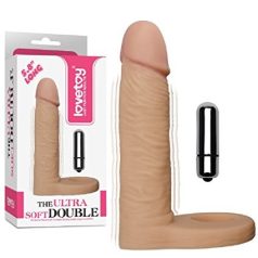   Lovetoy - Ultra Soft Double Dildo - Vibrációs Anál Dildó  5,8" 