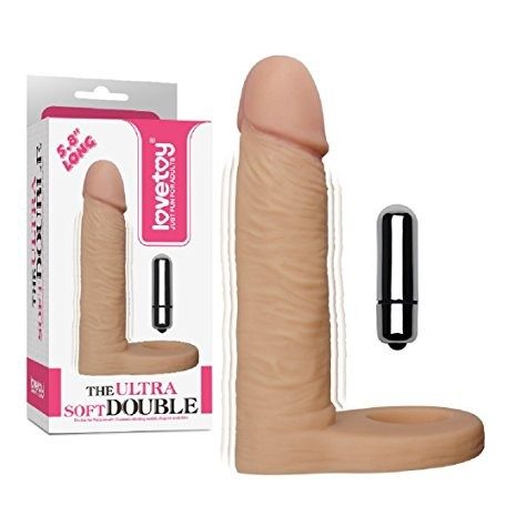 Lovetoy - Ultra Soft Double Dildo - Vibrációs Anál Dildó  5,8" 