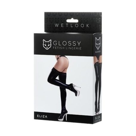 Wetlook Glossy Eliza S-es méretű combfix  csipke szegővel 