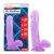 Hi-Rubber 7.0 Inch lila áttetsző herés dildó