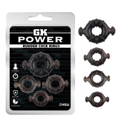 GK Power Rudder Cock Rings  4 db-os péniszgyűrű szett  