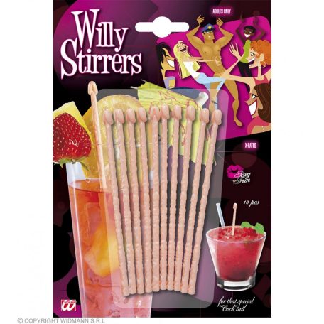  Willy Stirrers-set of fütyis ital kavaró pálcika  10 db-os