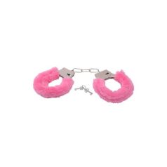   Bestseller Handcuff with Plush. Szőrös csuklóbilincs - pink