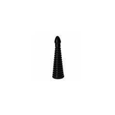   Made in Italy  Cock redőzött, kúpos dildó (10" - fekete)