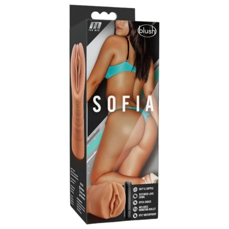 M For Men blush  Sofia - vibráló műpunci (natúr)