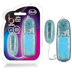   Blush Glitter Power Bullet glitteres kék színű csiklóizgató