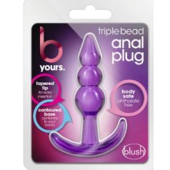B Yours  Triplebead - gömbös anál plug (lila)