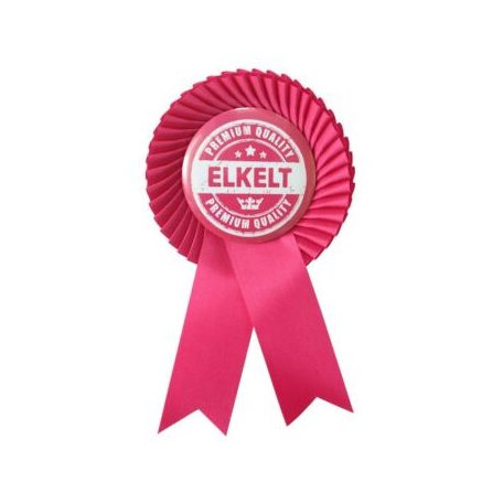 Elkelt pink szalagos lánybúcsú kitűző