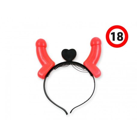 Fütyis világító fejdísz Glowing Dicky Devil Horns 