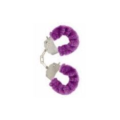 Boss Series  Furry Cuffs Lila színű szőrös bilincs 