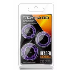 Stay Hard Beaded Cockrings Purple