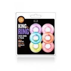 King of the ring féniszgyűrű szett színes 6 db