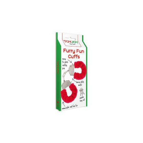 Furry Fun Cuffs Piros színű szőrös bilincs 