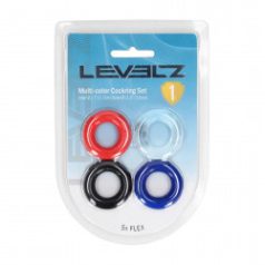   Levelz Multi-color Cockring set 4 db-os péniszgyűrű szett 