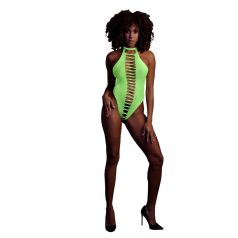 Ouch - fluoreszkáló nyitott body neon zöld xs-xl