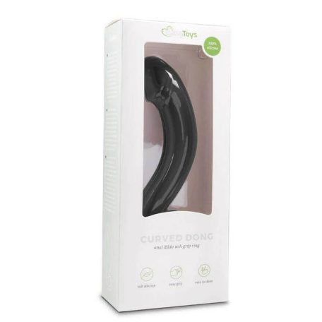 EasyToys Curved Dong - szilikon anál dildó (fekete)