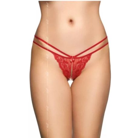 Softline   2495 nyitott tanga piros S/M