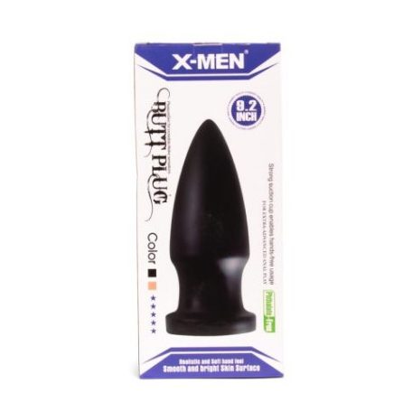 X-MEN 9.2 inch Butt Plug Blackfekete anál plug