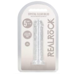   RealRock - crystal creal dildo élethű dildó tapadókoronggal (átlátszó) - 12,7 cm