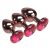 Exclusivity - Metal Plug Small -Kis anál plug - Rosegold piros kővel