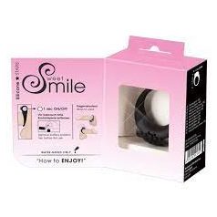 Smile Stayer - vibrációs péniszgyűrű (fekete)