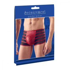   Svenjoyment - fényes, csíkos boxer, áttetsző betéttel (bordó)