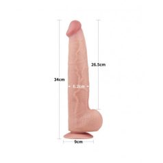   Lovetoy 13.5'' King Sized Sliding Skin Dual Layer Dong