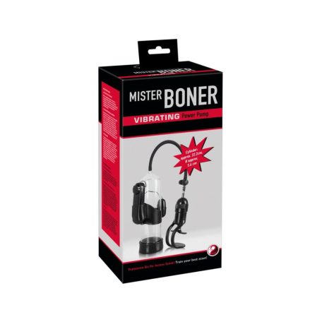 You2Toys Mister Boner Vibrating - vibrációs péniszpumpa (áttetsző)