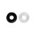 Duo stud rings fekete-fehér péniszgyűrű 2 db