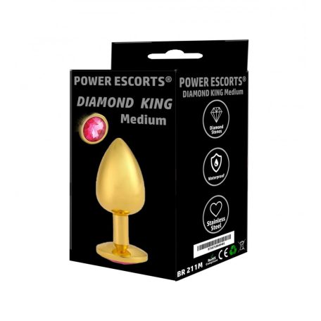 Power Escorts Diamond King Medium análplug M-es méretű