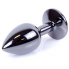 Jawellery Dark Silver Plug - Pink. Fényes sötétacél anál ékszer