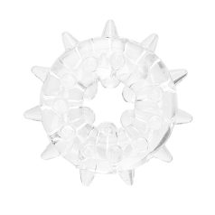   Gwilty Toys Cock Ring with Spikes pénisz gyűrű áttetsző  és fekete színben