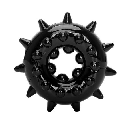 Gwilty Toys Cock Ring with Spikes pénisz gyűrű áttetsző  és fekete színben