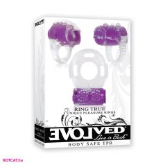   Evolved - Ring True Kit - Vibrációs Péniszgyűrű Szett - 3 db-os
