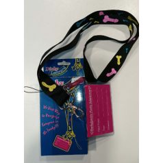   Dicky lanyard with bachelorette party badge / fütyis nyakpánt/
