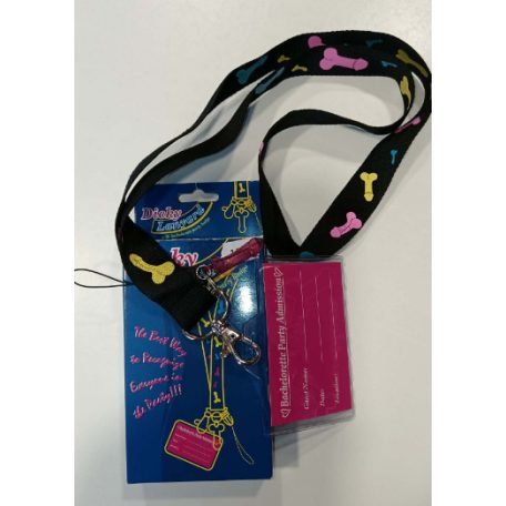 Dicky lanyard with bachelorette party badge / fütyis nyakpánt/