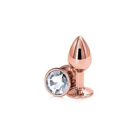 Exclusivity - Metal Plug Small - Óarany Fém Kis Anál Ékszer - Választható színű ékkővel