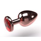 Exclusivity - Metal Plug Small - Óarany Fém Kis Anál Ékszer - Választható színű ékkővel