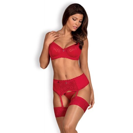 Obsessive Jolierose 3 részes piros szett