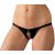 Black Level Open Crotch G-String With Chain, nyitott tanga lánccal (S/M )